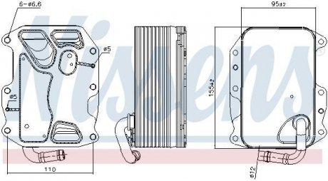 Радіатор масляний Audi A4/А5/А6/А7/А8/Q5/Q7/VW TOUAREG 06/18+ (вир-во) NISSENS 90852 (фото 1)