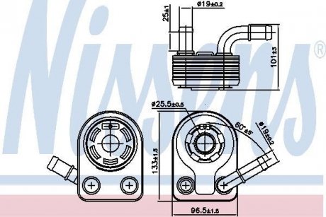 Радіатор масляний FORD C-MAX/ FIESTA (08-)(вир-во) NISSENS 90972 (фото 1)