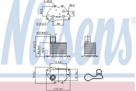 Радіатор масляний CHEVROLET CRUZE/ OPEL ASTRA 2010- (вир-во) NISSENS 90981 (фото 1)