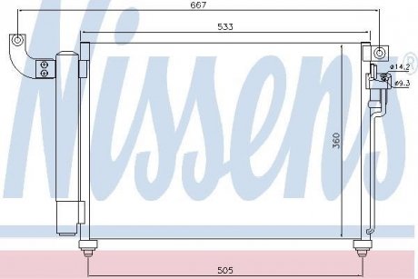 Радiатор кондицiонера NISSENS 940003 (фото 1)