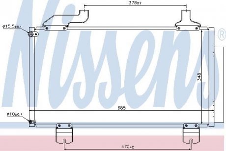 Радиатор кондиционера HONDA ACCORD VIII (CU) (08-) (пр-во) NISSENS 940114 (фото 1)