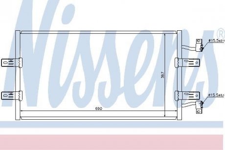 Радиатор кондиционера NISSAN;OPEL;RENAULT (пр-во) NISSENS 940119 (фото 1)