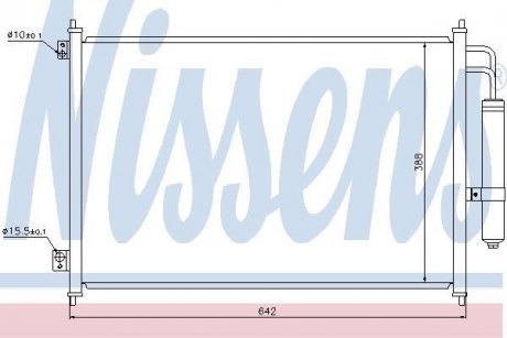 Радиатор кондиционера NISSAN X-TRAIL (T31) (07-) (пр-во) NISSENS 940121 (фото 1)