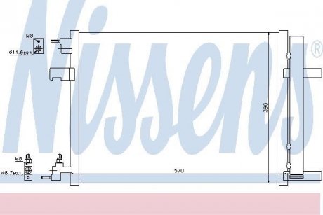 Радиатор кондиціонера OPEL ASTRA J (09-) (вир-во) NISSENS 940134 (фото 1)