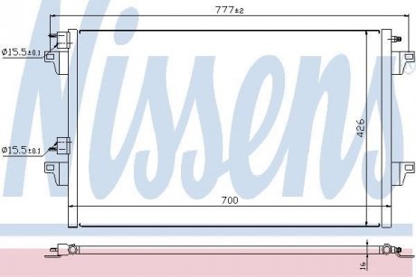 Конденсер кондиціонера NISSENS 940153 (фото 1)