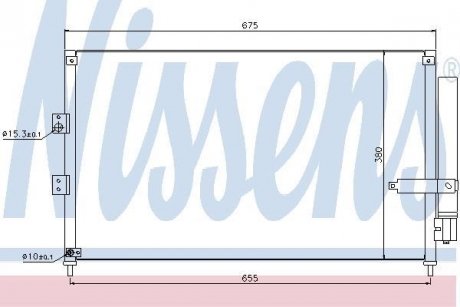 Радиатор кондиционера HONDA CIVIC VIII (FA, FD) (05-) (пр-во) NISSENS 940197 (фото 1)