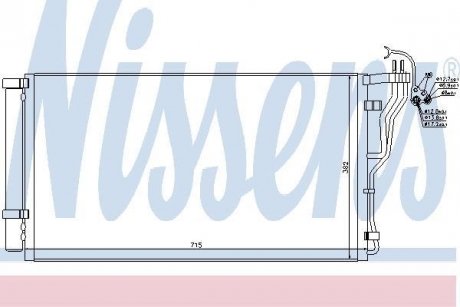 Конденсатор кондиционера KIA, HYUNDAI (пр-во) NISSENS 940347 (фото 1)