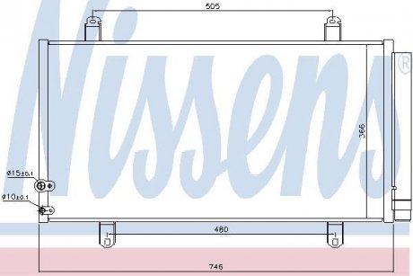 Конденсатор кондиционера TOYOTA CAMRY (XV5) (11-) (пр-во) NISSENS 940443 (фото 1)