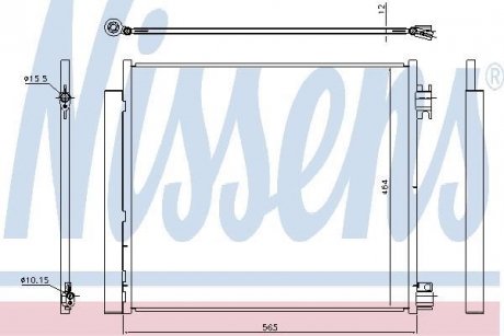 Радиатор кондиціонера NISSAN X-TRAIL/NISSAN QASHQAI (13-) 1,4/1,6 (вир-во) NISSENS 940546 (фото 1)