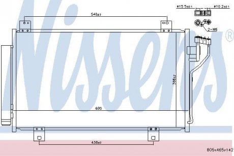 Радиатор кондиционера Mazda 3/6 13+ (пр-во) NISSENS 940575 (фото 1)