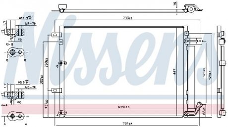 Конденсатор кондиціонера JEEP CHEROKEE (KL) (13-) 2.0 CRD (вир-во) NISSENS 940675 (фото 1)