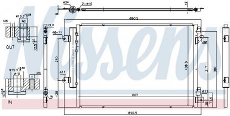 Радiатор кондицiонера NISSENS 940676 (фото 1)