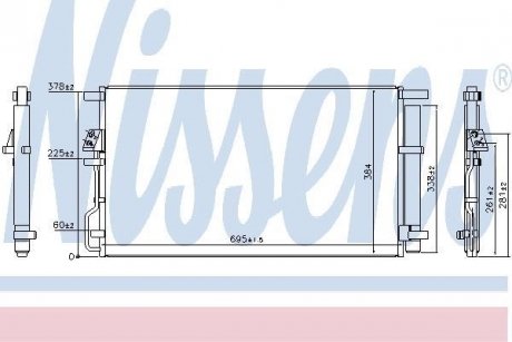 Радиатор кондиционера HYUNDAI TUCSON (TL) (15-) 2.0 i (пр-во) NISSENS 940820 (фото 1)