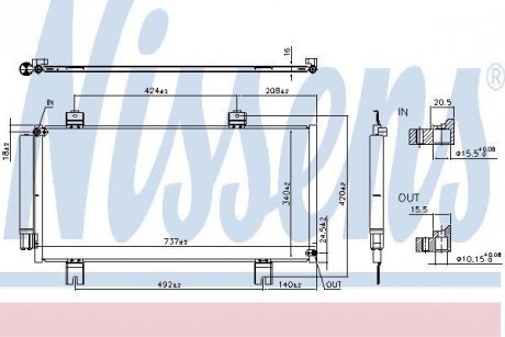 Радiатор кондицiонера NISSENS 941039
