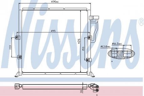 Конденсатор кондиціонера BMW 3 E36 (90-) (вир-во) NISSENS 94157 (фото 1)