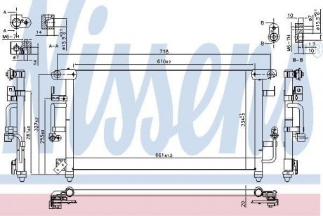 Радіатор кондиціонера TOYOTA LAND CRUISER 80 (94-) 4.0 i (+) (вир-во) NISSENS 94184 (фото 1)