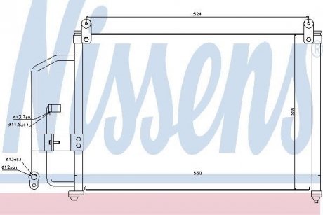 Радиатор кондиционера DAEWOO LANOS ALL 97- 1.5-1.6(пр-во) NISSENS 94412 (фото 1)