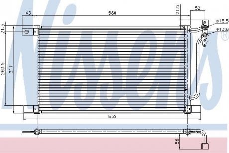 Радиатор кондиціонера BMW 3 E46 (98-)/X3 E83 (04-)(вир-во) NISSENS 94527 (фото 1)