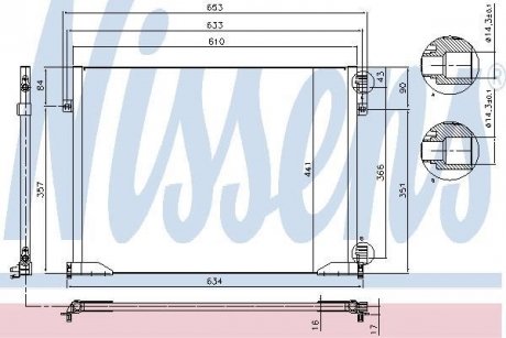 Конденсатор кондиционера OPEL VIVARO A/NISSAN PRIMASTAR (пр-во) NISSENS 94671 (фото 1)