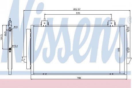 Конденсатор кондиционера TOYOTA RAV 4 II (00-) (пр-во) NISSENS 94741 (фото 1)