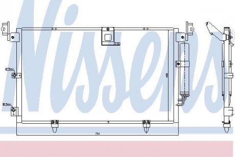 Радиатор кондиционера LEXUS RX I (MCU15) (97-) 300 (пр-во) NISSENS 94789 (фото 1)