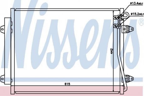 Конденсатор кондиционера VOLKSWAGEN PASSAT (пр-во) NISSENS 94832 (фото 1)