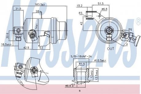 Осушувач MERCEDES E-CLASS W 124 (вир-во) NISSENS 95023 (фото 1)