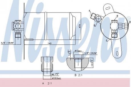 Осушувач кондиціонера MERCEDES E-CLASS W 210 (95-) (вир-во) NISSENS 95184 (фото 1)