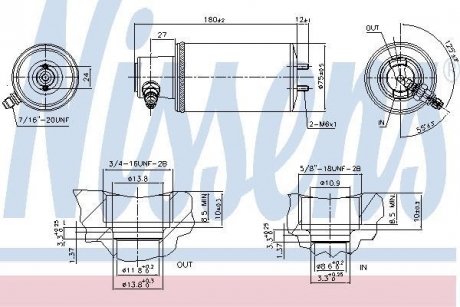 Осушувач кондиціонера SEAT; VW (вир-во) NISSENS 95260 (фото 1)