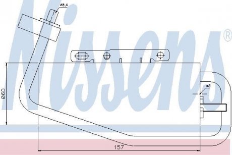 Осушувач кондиціонера OPEL VECTRA C (02-) (вир-во) NISSENS 95338 (фото 1)