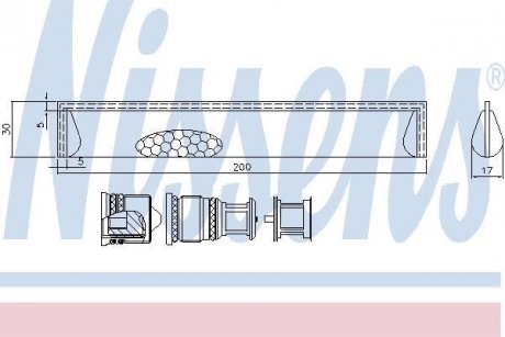 Осушитель кондиционера LEXUS; SUZUKI; TOYOTA (пр-во) NISSENS 95351 (фото 1)