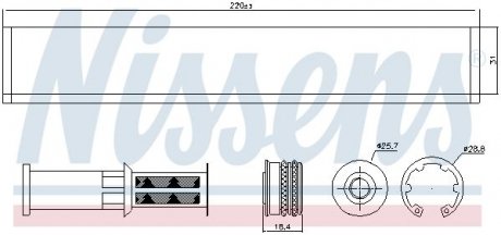 Осушитель NISSENS 95598 (фото 1)