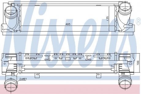 Интеркулер BMW 1(F20)125i/ 3(F30) 328i (пр-во) NISSENS 96450 (фото 1)