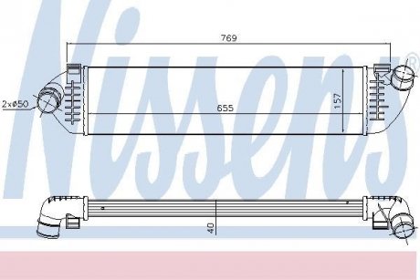 Интеркулер Focus II 1.6 TDCi 02/08- (пр-во) NISSENS 96481 (фото 1)