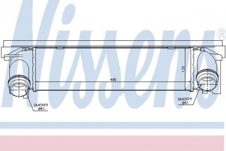 Интеркулер BMW 1/2/3 SERIES (2010) (пр-во) NISSENS 96552 (фото 1)
