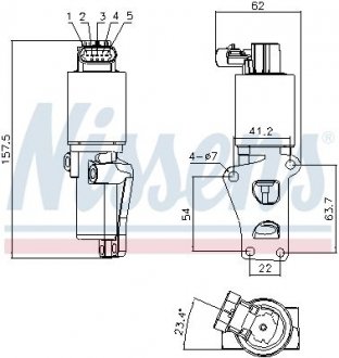 Клапан EGR рециркуляції газів OPEL (вир-во) NISSENS 98170 (фото 1)