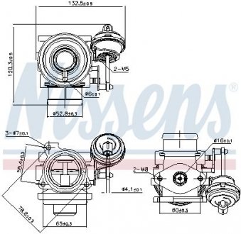 Клапан EGR рециркуляції газів VAG,FORD (вир-во) NISSENS 98225 (фото 1)