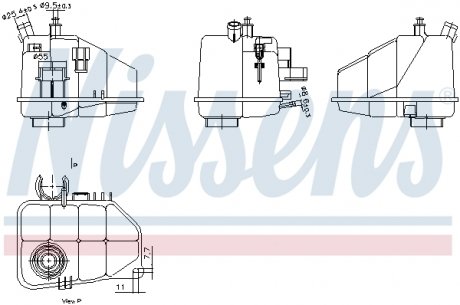 Бачок розширювальний з кришкою MERCEDES C-CLASS W 203 (00-) C 160 (вир-во) NISSENS 996264 (фото 1)