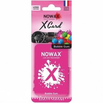 Автомобільний ароматизатор повітря серія " X CARD" - Bubble Gum NOWAX NX07540