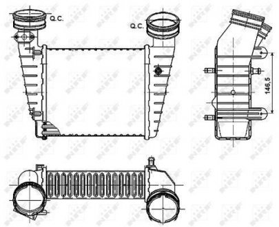 Радіатор інтеркулера VW Passat 1.8 00-05 NRF 30147A (фото 1)