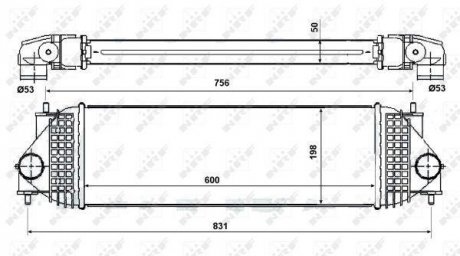 Радиатор інтеркулера Suzuki Grand Vitara 1.9DDiS 05-15 NRF 30393 (фото 1)