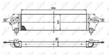 Радиатор інтеркулера Nissan Qashqai 1.5/2.0dCi 07-13 NRF 30513 (фото 1)