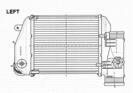 Радіатор інтеркулера Audi A6 2.7D/3.0D 04-11 NRF 30767 (фото 1)