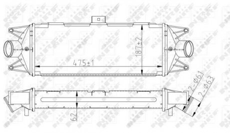 Радіатор інтеркулера Iveco Daily III/IV 2.3D-3.0D 99- NRF 30879 (фото 1)