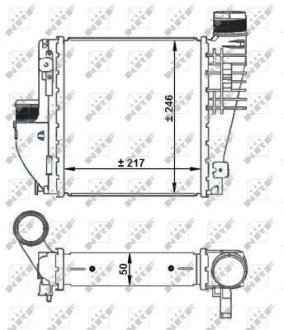 Радиатор інтеркулера Peugeot 3008/308SW 1.2-2.0D 13- NRF 30924 (фото 1)