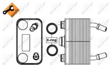 Радиатор масляний BMW X5 3.0d-4.6i 00-06 (теплообмінник) NRF 31076 (фото 1)