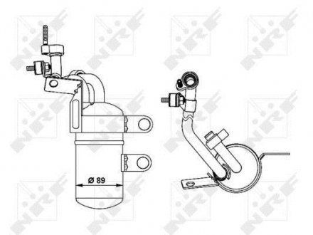 Осушувач кондиціонера Ford C-Max/Ficus/Mazda 3 1.6/1.8/1.8D/2.0D 03-12 NRF 33290 (фото 1)