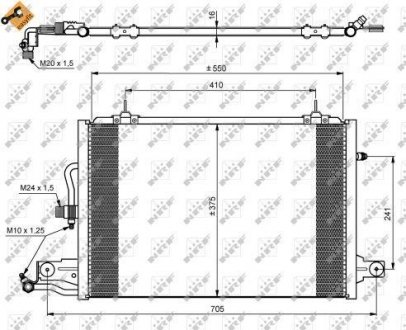 Радиатор кондиціонера Audi 100/A6 1.8-4.2 90-97 NRF 35031 (фото 1)