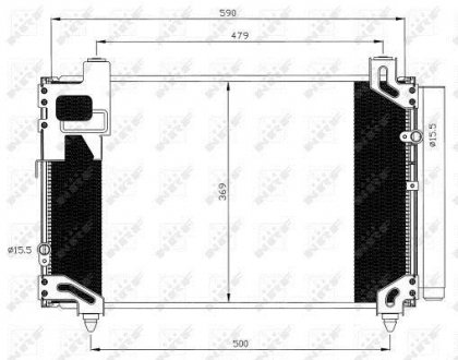 Радиатор кондиціонера Toyota Avensis 2.0D 03-08 NRF 35596 (фото 1)