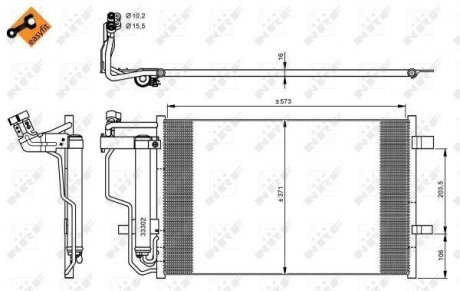 Радиатор кондиціонера Mazda 3 1.6-2.0MZR/2.3MPS T 08-14 NRF 35922 (фото 1)